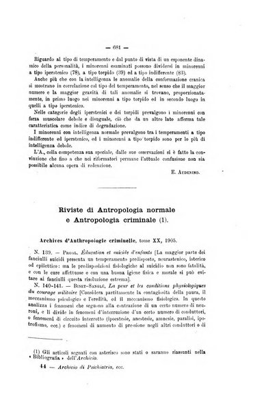 Archivio di psichiatria, neuropatologia, antropologia criminale e medicina legale