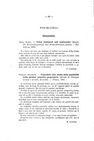 Archivio di psichiatria, neuropatologia, antropologia criminale e medicina legale