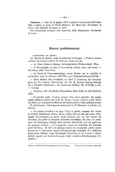 Archivio di psichiatria, neuropatologia, antropologia criminale e medicina legale