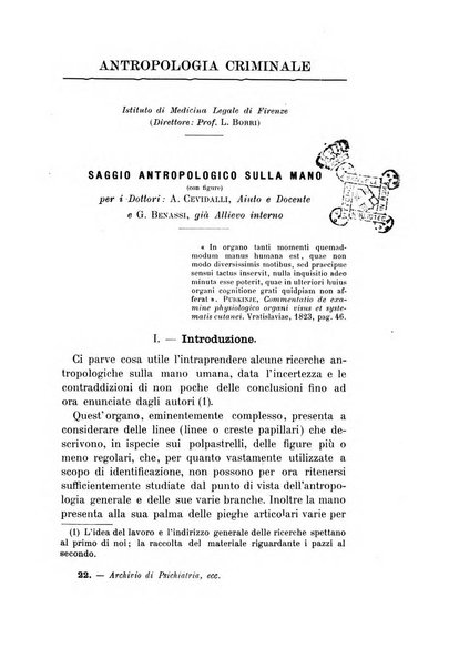 Archivio di psichiatria, neuropatologia, antropologia criminale e medicina legale