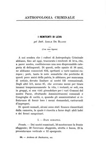 Archivio di psichiatria, neuropatologia, antropologia criminale e medicina legale