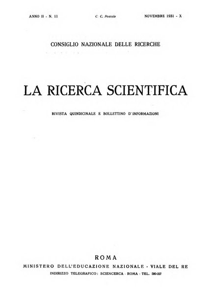 Bollettino d'informazioni del Consiglio nazionale delle ricerche