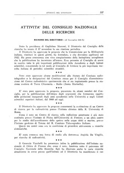 Bollettino d'informazioni del Consiglio nazionale delle ricerche