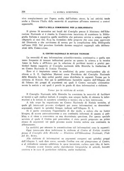 Bollettino d'informazioni del Consiglio nazionale delle ricerche