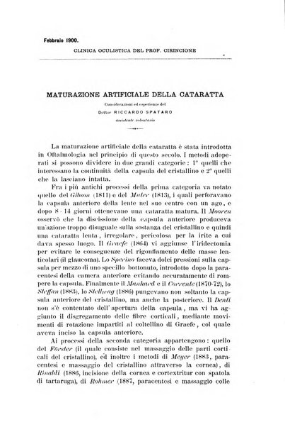 La Clinica oculistica periodico mensile per i medici pratici