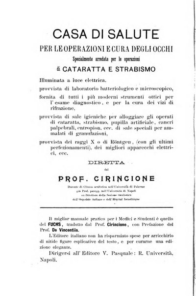 La Clinica oculistica periodico mensile per i medici pratici