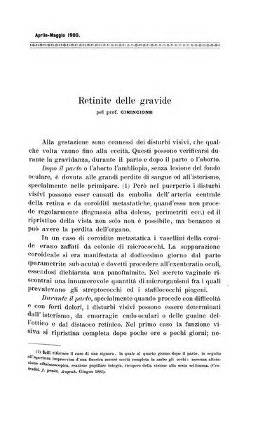 La Clinica oculistica periodico mensile per i medici pratici