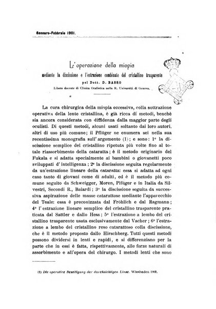 La Clinica oculistica periodico mensile per i medici pratici