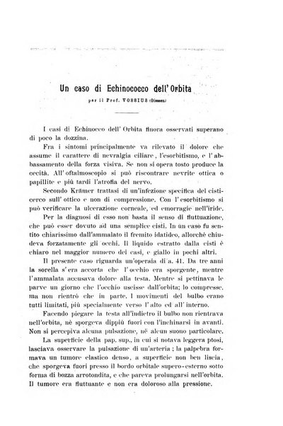 La Clinica oculistica periodico mensile per i medici pratici