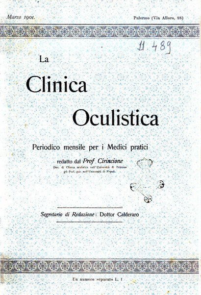 La Clinica oculistica periodico mensile per i medici pratici