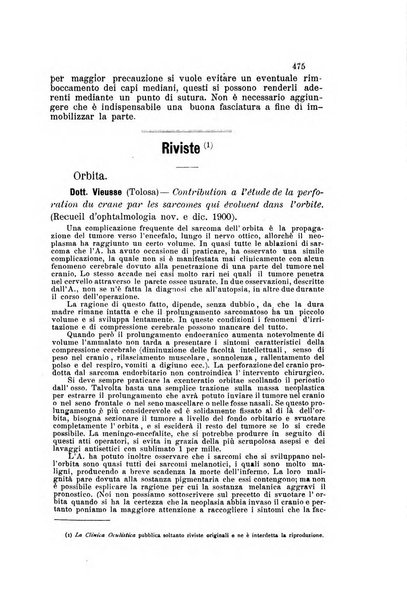 La Clinica oculistica periodico mensile per i medici pratici