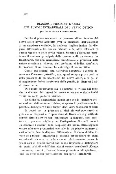 La Clinica oculistica periodico mensile per i medici pratici