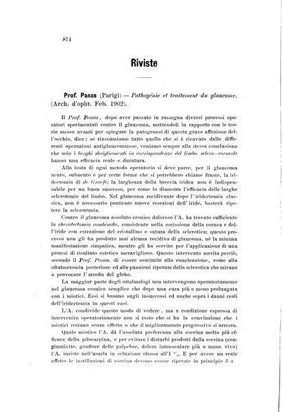 La Clinica oculistica periodico mensile per i medici pratici