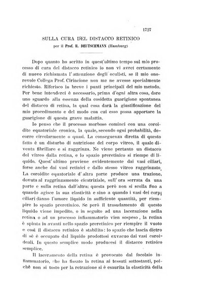 La Clinica oculistica periodico mensile per i medici pratici