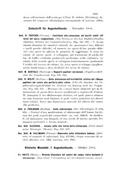 La Clinica oculistica periodico mensile per i medici pratici