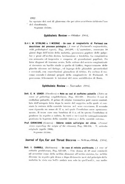 La Clinica oculistica periodico mensile per i medici pratici