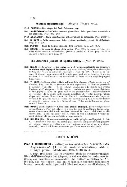 La Clinica oculistica periodico mensile per i medici pratici