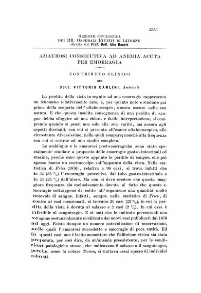 La Clinica oculistica periodico mensile per i medici pratici