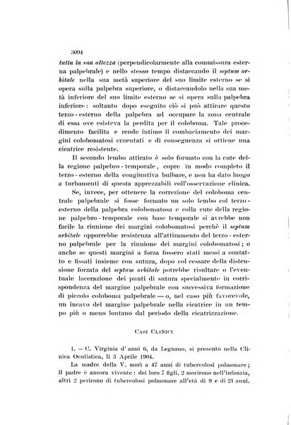 La Clinica oculistica periodico mensile per i medici pratici