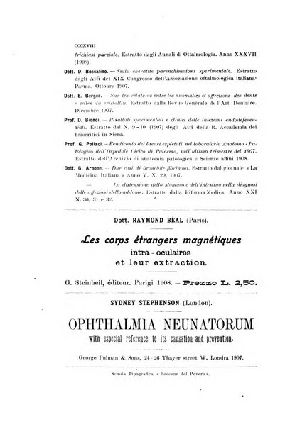 La Clinica oculistica periodico mensile per i medici pratici