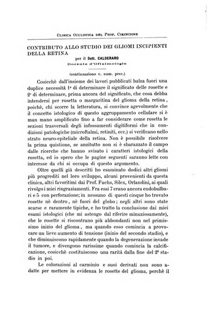 La Clinica oculistica periodico mensile per i medici pratici