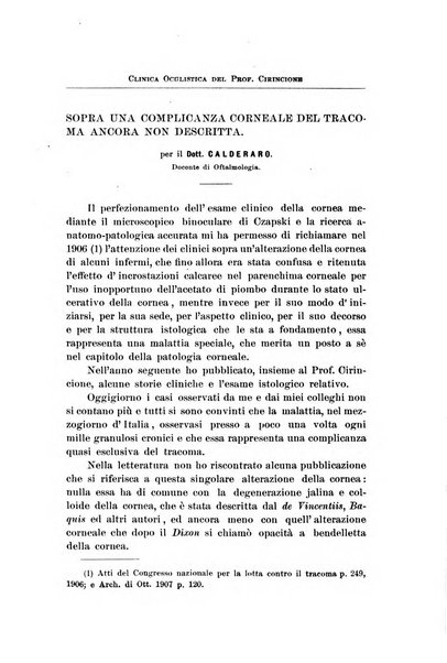 La Clinica oculistica periodico mensile per i medici pratici