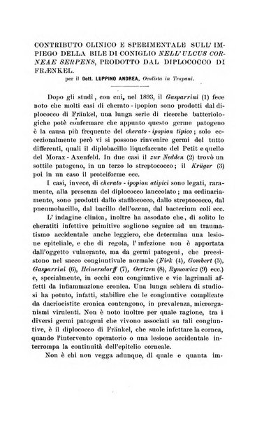 La Clinica oculistica periodico mensile per i medici pratici