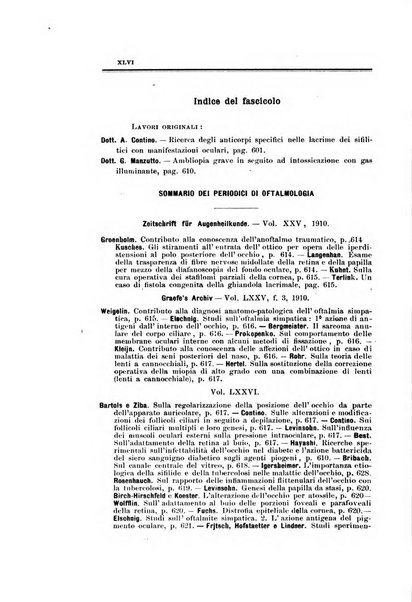 La Clinica oculistica periodico mensile per i medici pratici