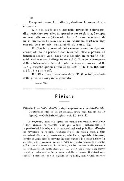 La Clinica oculistica periodico mensile per i medici pratici