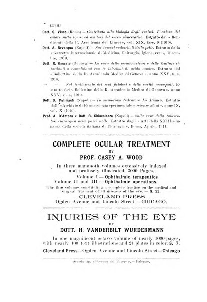 La Clinica oculistica periodico mensile per i medici pratici