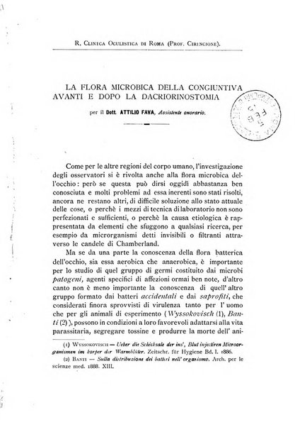 La Clinica oculistica periodico mensile per i medici pratici