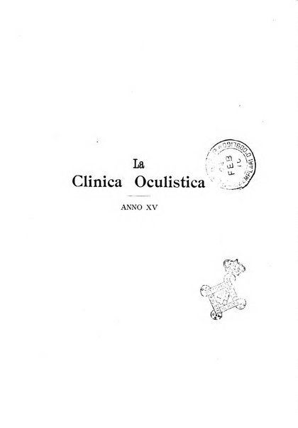 La Clinica oculistica periodico mensile per i medici pratici