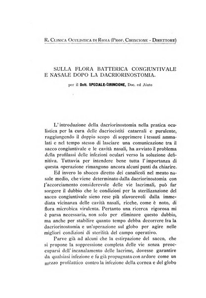 La Clinica oculistica periodico mensile per i medici pratici