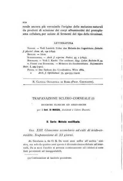 La Clinica oculistica periodico mensile per i medici pratici