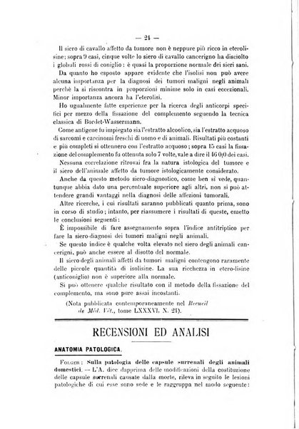 Archivio scientifico della Reale Società nazionale veterinaria