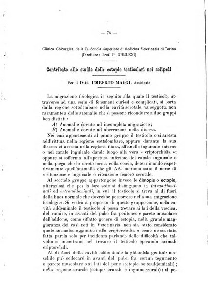 Archivio scientifico della Reale Società nazionale veterinaria