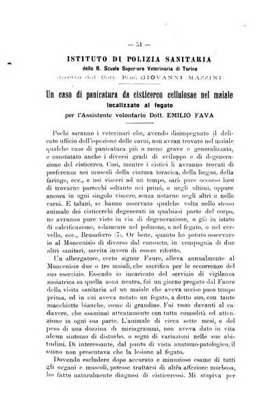 Archivio scientifico della Reale Società nazionale veterinaria