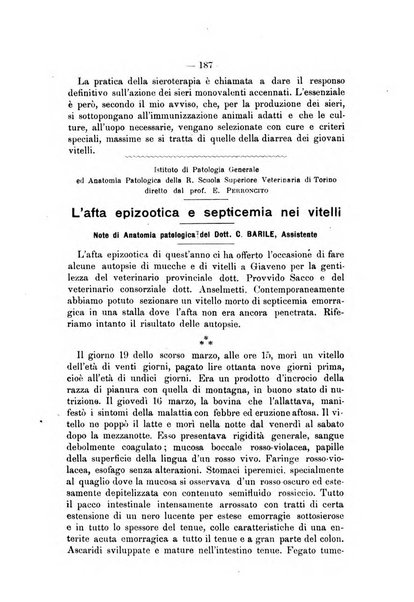 Archivio scientifico della Reale Società nazionale veterinaria