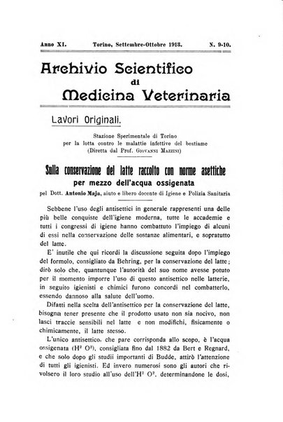 Archivio scientifico di medicina veterinaria