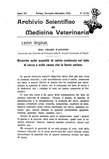 Archivio scientifico di medicina veterinaria