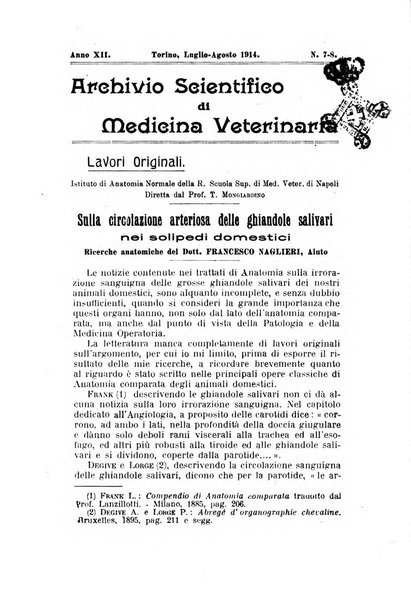 Archivio scientifico di medicina veterinaria