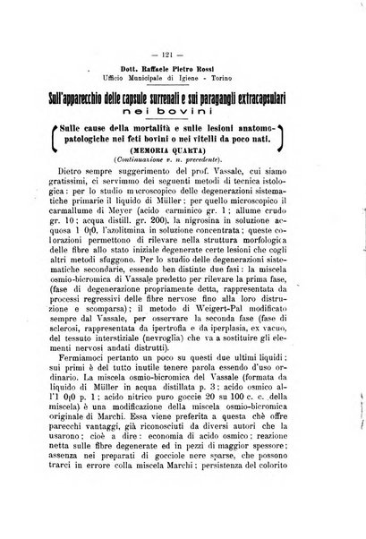 Archivio scientifico di medicina veterinaria