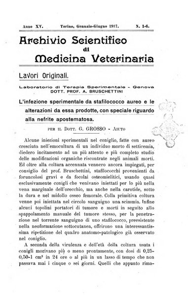 Archivio scientifico di medicina veterinaria