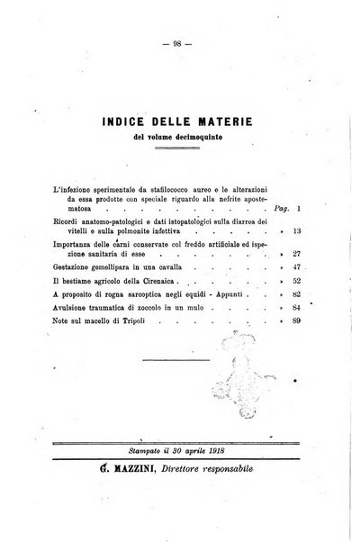 Archivio scientifico di medicina veterinaria