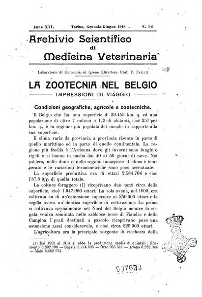 Archivio scientifico di medicina veterinaria