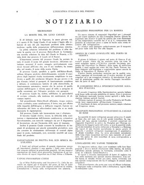 L'industria italiana del freddo periodico mensile, scientifico, tecnico, economico, sindacale