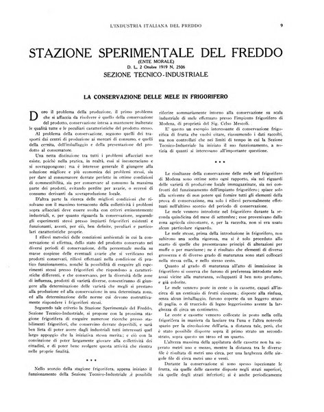 L'industria italiana del freddo periodico mensile, scientifico, tecnico, economico, sindacale