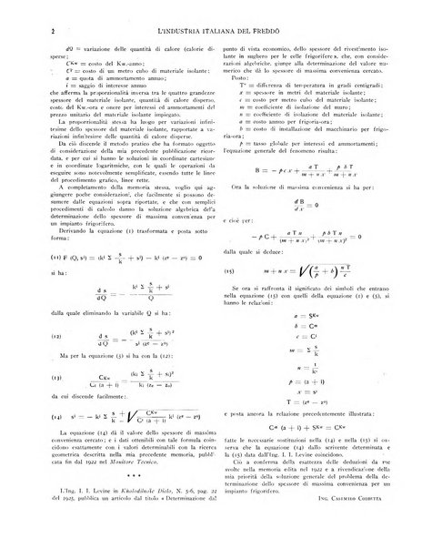 L'industria italiana del freddo periodico mensile, scientifico, tecnico, economico, sindacale