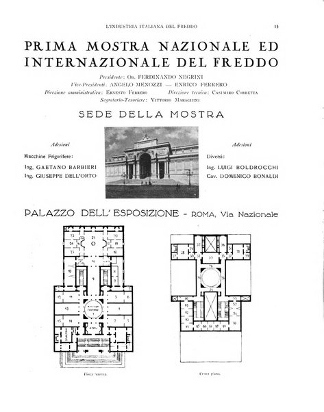 L'industria italiana del freddo periodico mensile, scientifico, tecnico, economico, sindacale