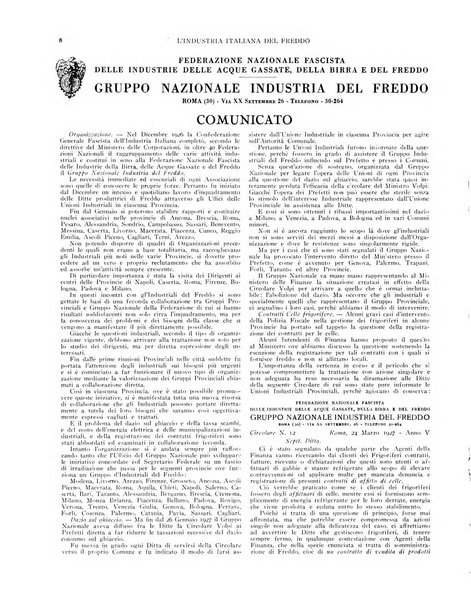 L'industria italiana del freddo periodico mensile, scientifico, tecnico, economico, sindacale